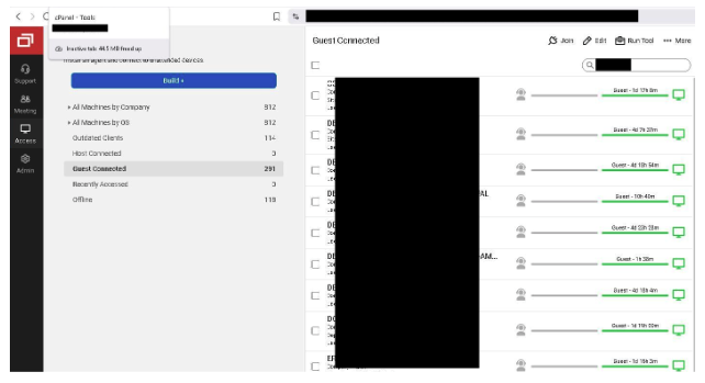 ConnectWise admin panel