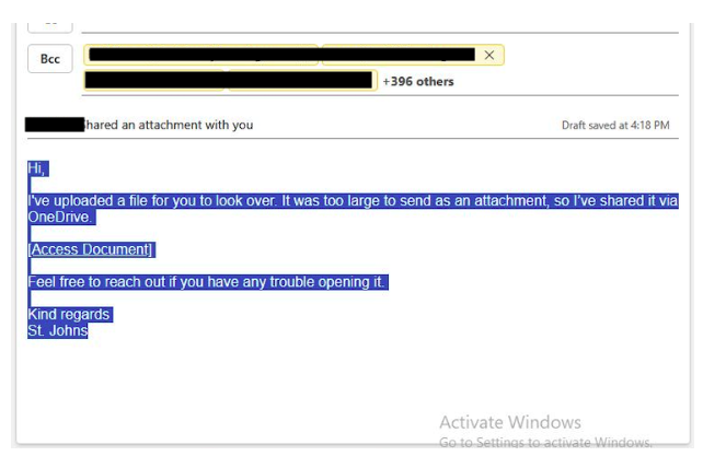 A threat actor distributes an RMM installation file via OneDrive