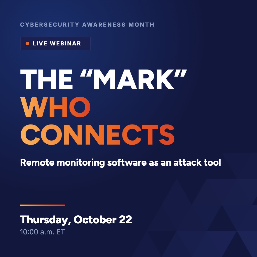 The Mark Who Connects webinar, Thursday, October 22