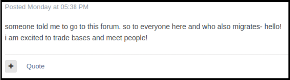 Figure 4: Ex breached forum's member's welcome massage on Exploit forum