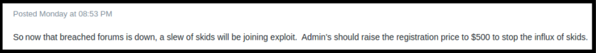 Figure 5: Exploit member rejecting the arrival of Breached's members