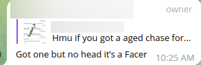 Figure 4A: A fraudster advertising a facer account.